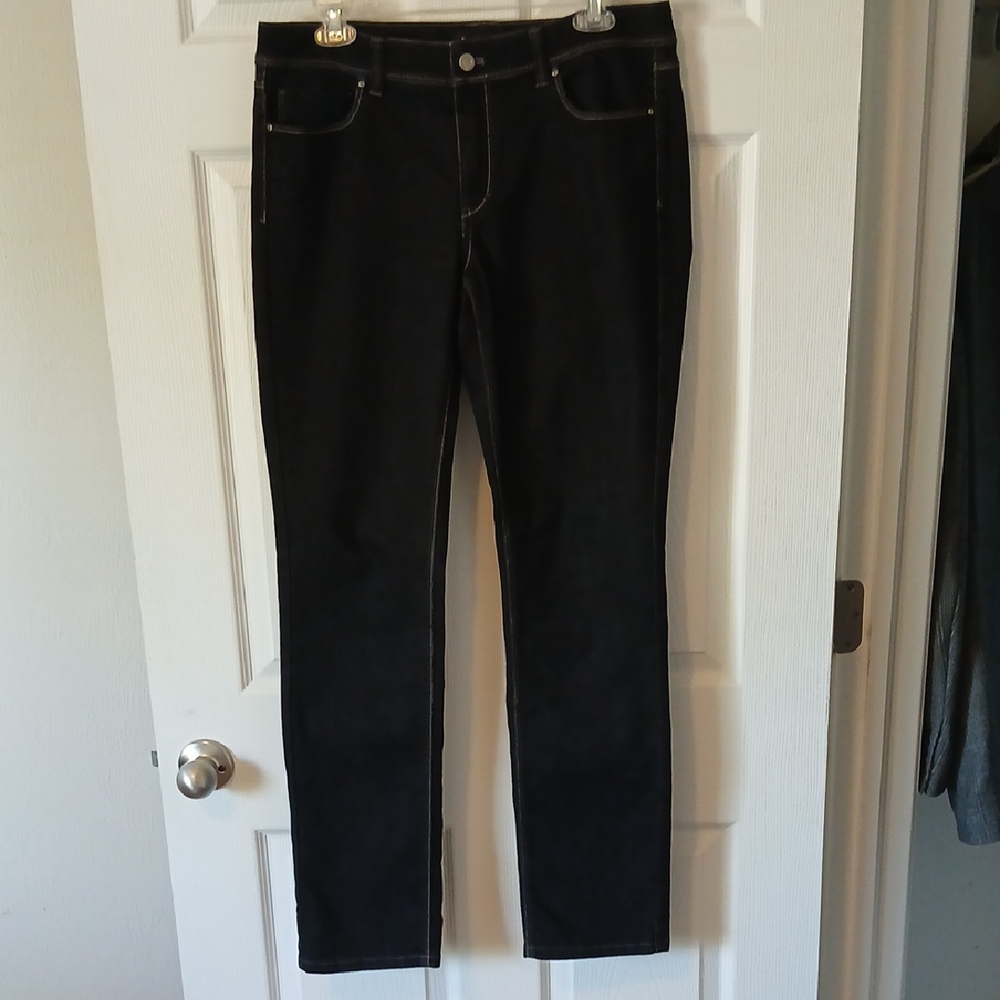 WHBM Women's Black Jeans, Slim Leg Blanc 8R